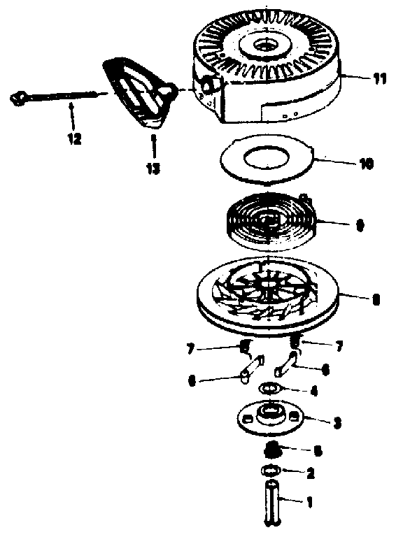 Rewind Starter No. 590646 Diagram and Parts List for 143794032  Craftsman Engine