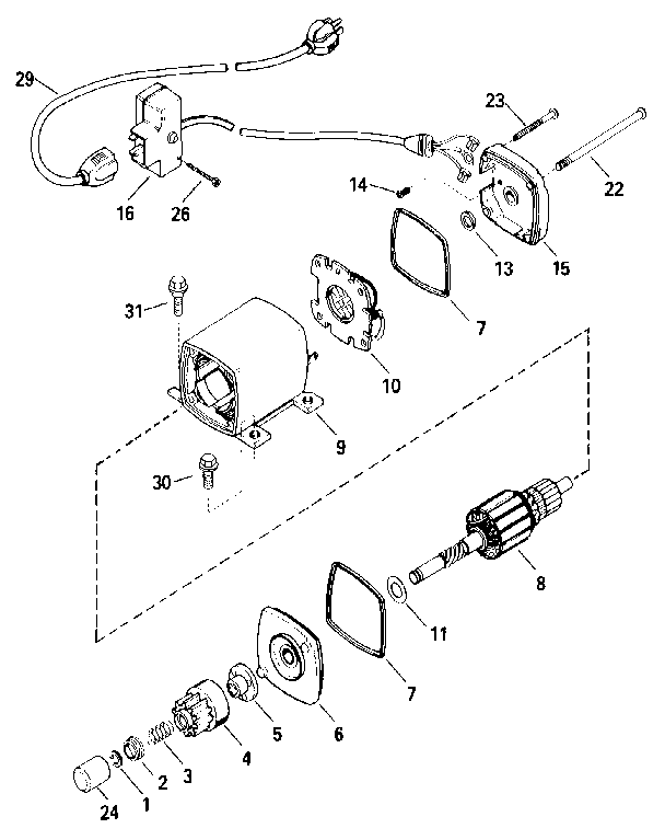 Starter Motor 143.33329d (71/143) Diagram and Parts List for 143948003  Craftsman Engine