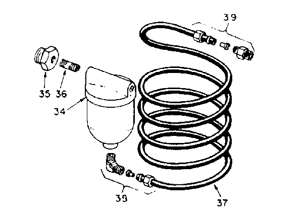 Air Volume Control Diagram and Parts List for 39025162  Craftsman Water Pump