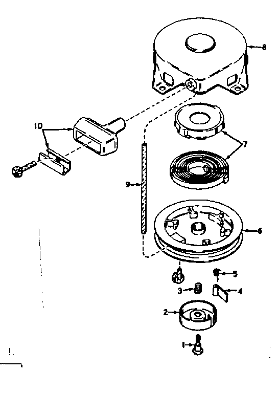 Rewind Starter No. 590420 Diagram and Parts List for 143165042  Craftsman Engine