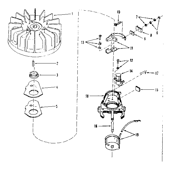 Magneto No. Diagram and Parts List for 14354502  Craftsman Engine