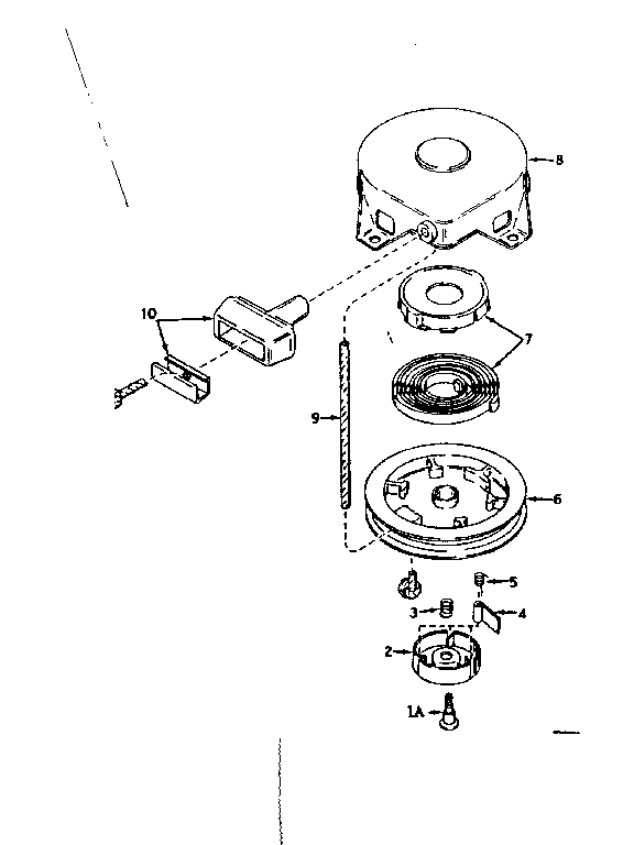 Rewind Starter No. 590449 Diagram and Parts List for 143177032  Craftsman Engine