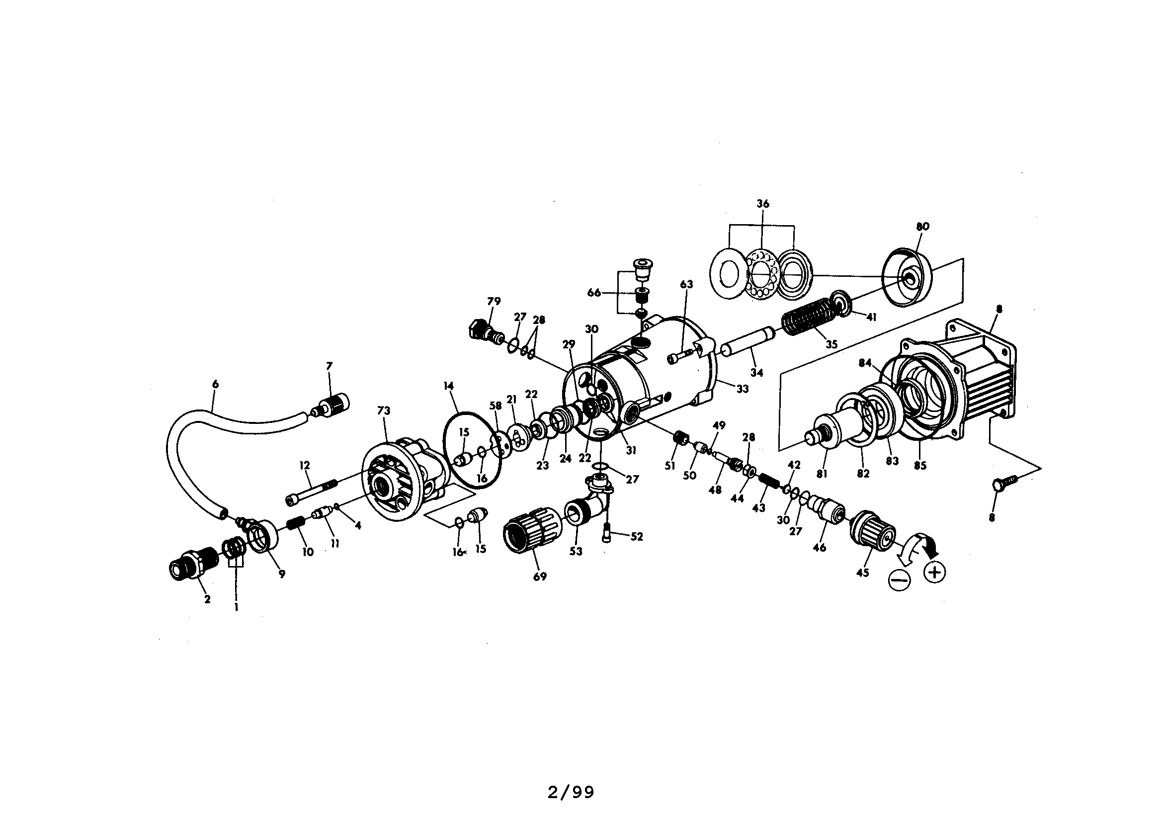 Pump Assembly Diagram and Parts List for 75135  Craftsman Pressure Washer