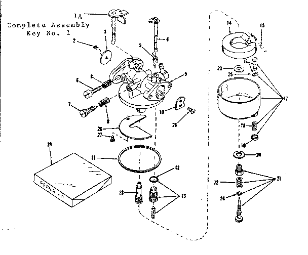 Carburetor Diagram and Parts List for 143124051  Craftsman Engine