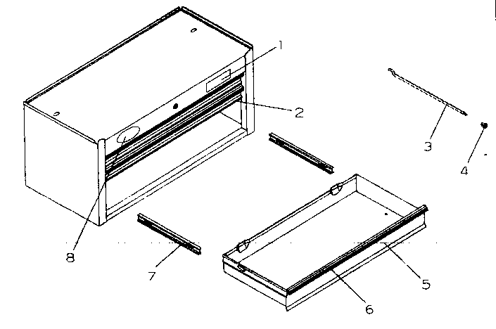Cabinet Parts Diagram and Parts List for 706651302  Craftsman Tool Stand & Cart