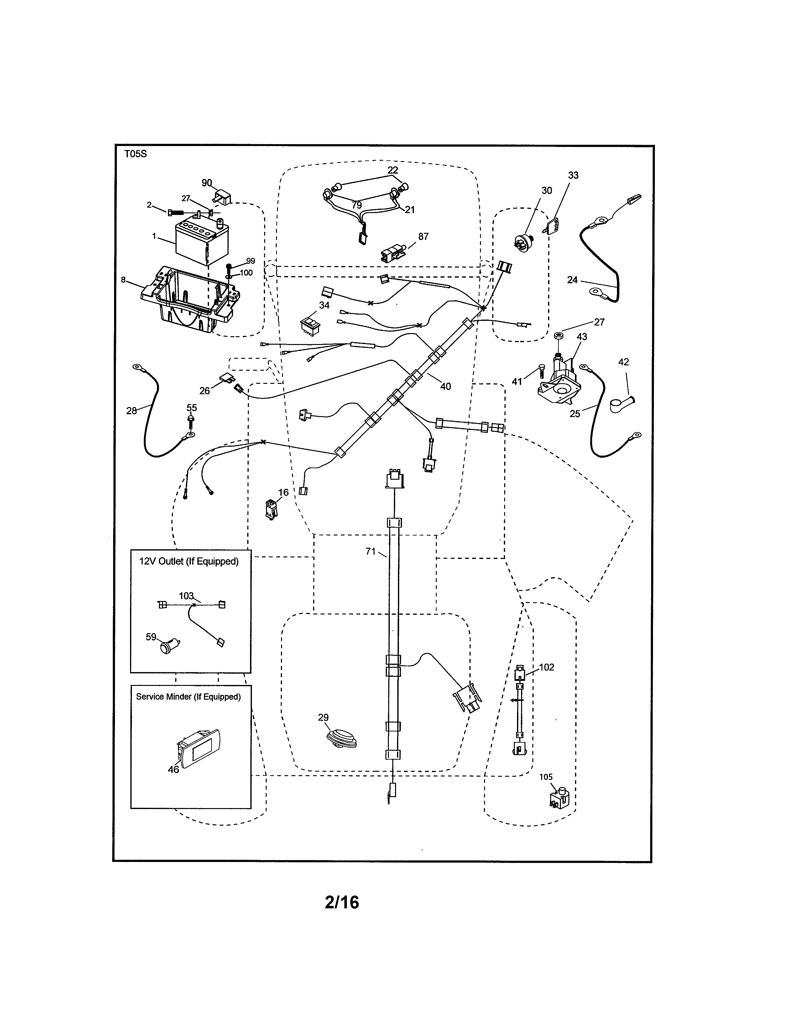 Electrical Diagram and Parts List for 917250820  Craftsman Lawn Tractor