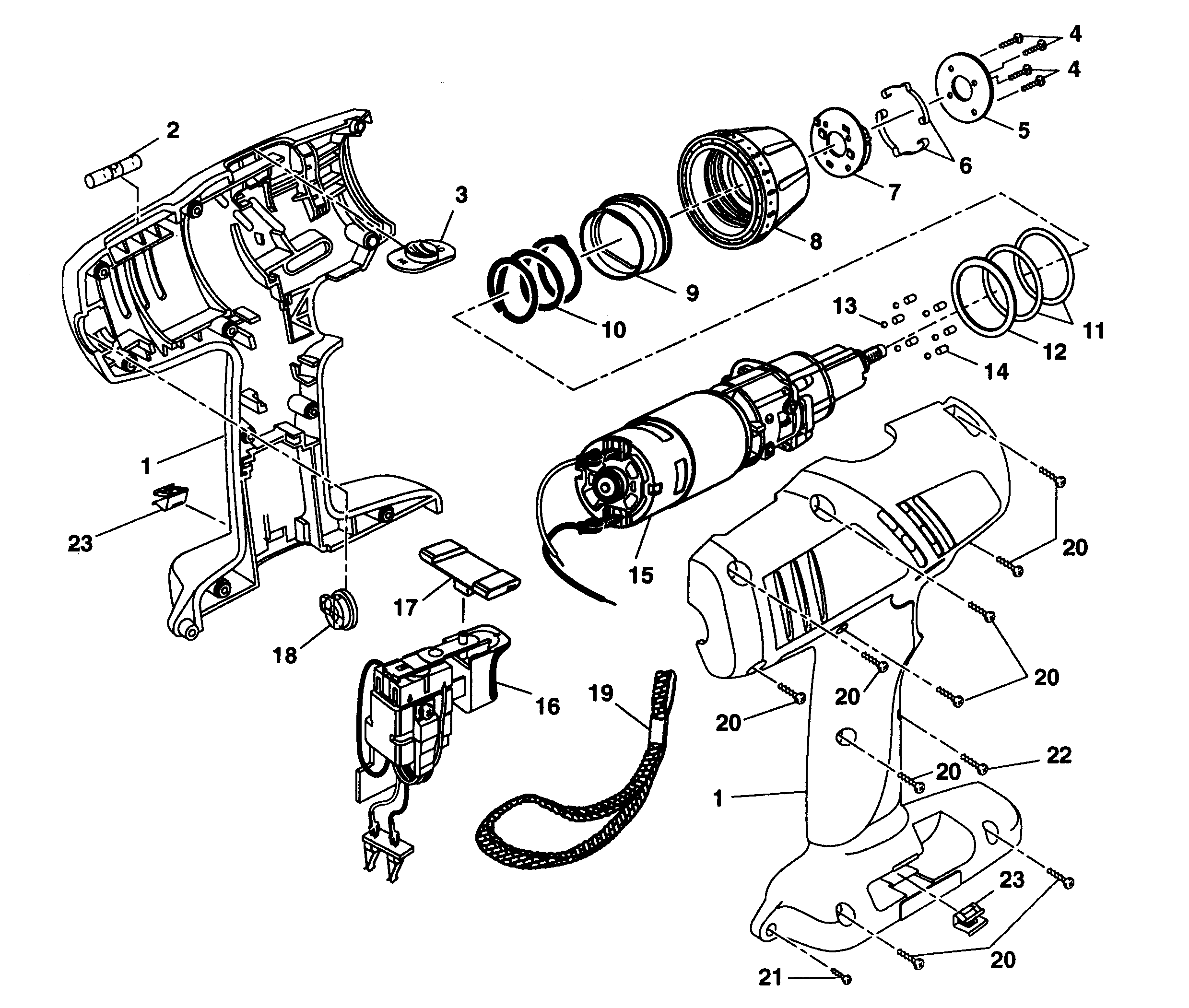 Housing Assy Diagram and Parts List for 315114610  Craftsman Boring Machine
