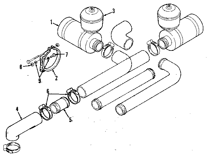 Remote Air Cleaner Diagram and Parts List for 73911054C  Craftsman Engine