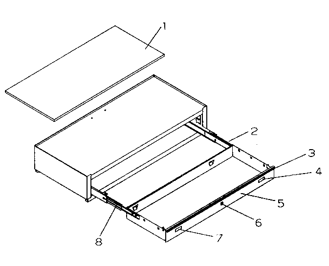 Drawer Diagram and Parts List for 706597043  Craftsman Tool Stand & Cart