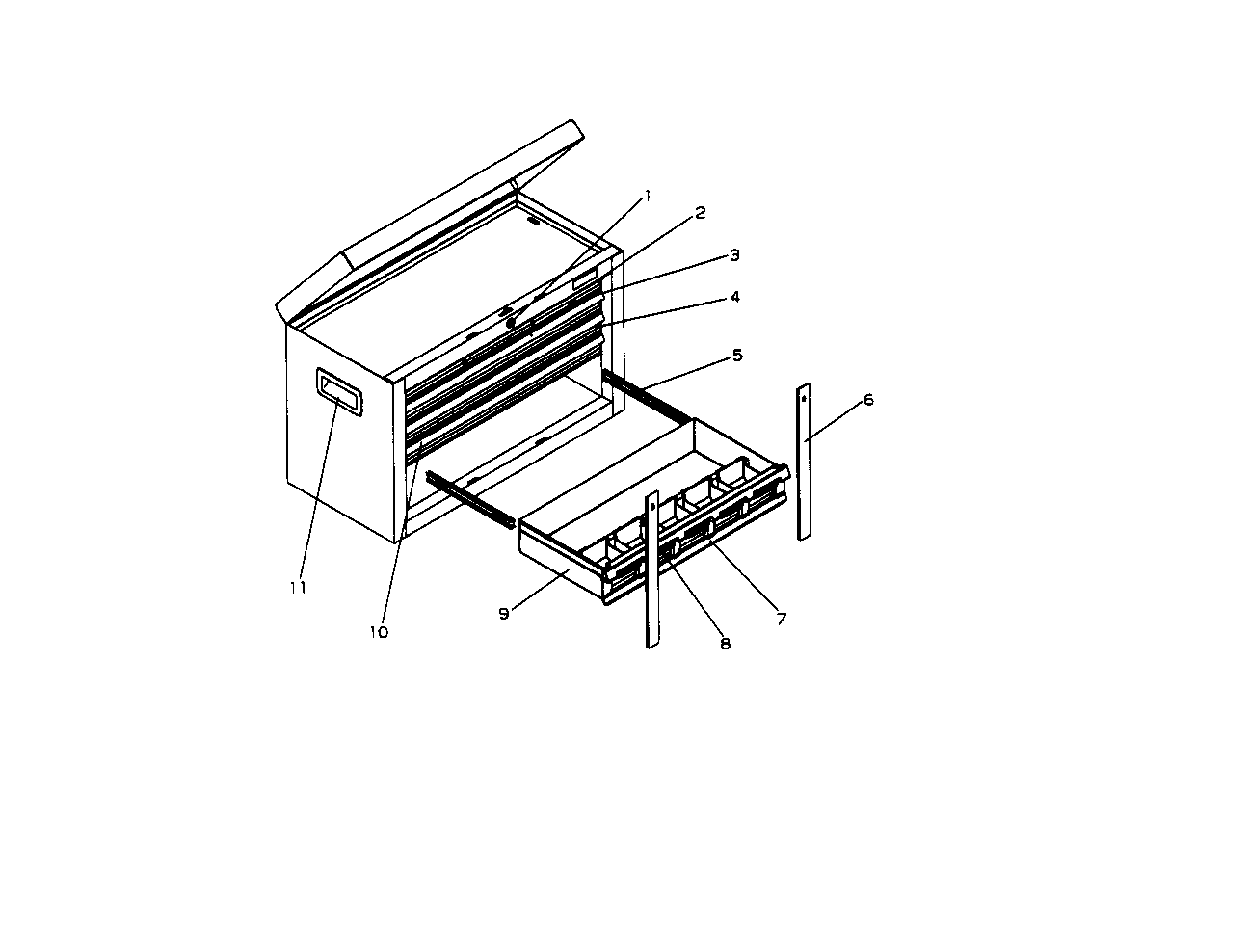 Tool Chest As Diagram and Parts List for 70611653  Craftsman Tool Stand & Cart