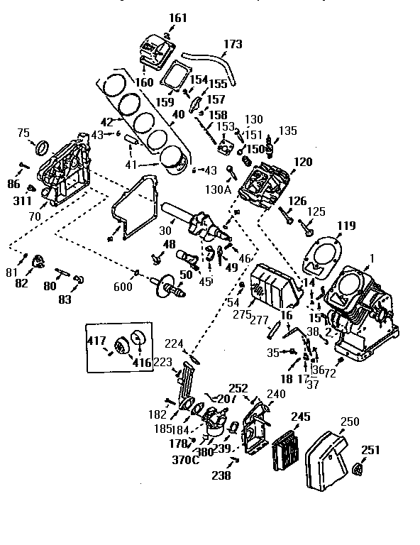 Engine (71, 143) 143.965015 Diagram and Parts List for 143965015  Craftsman Engine