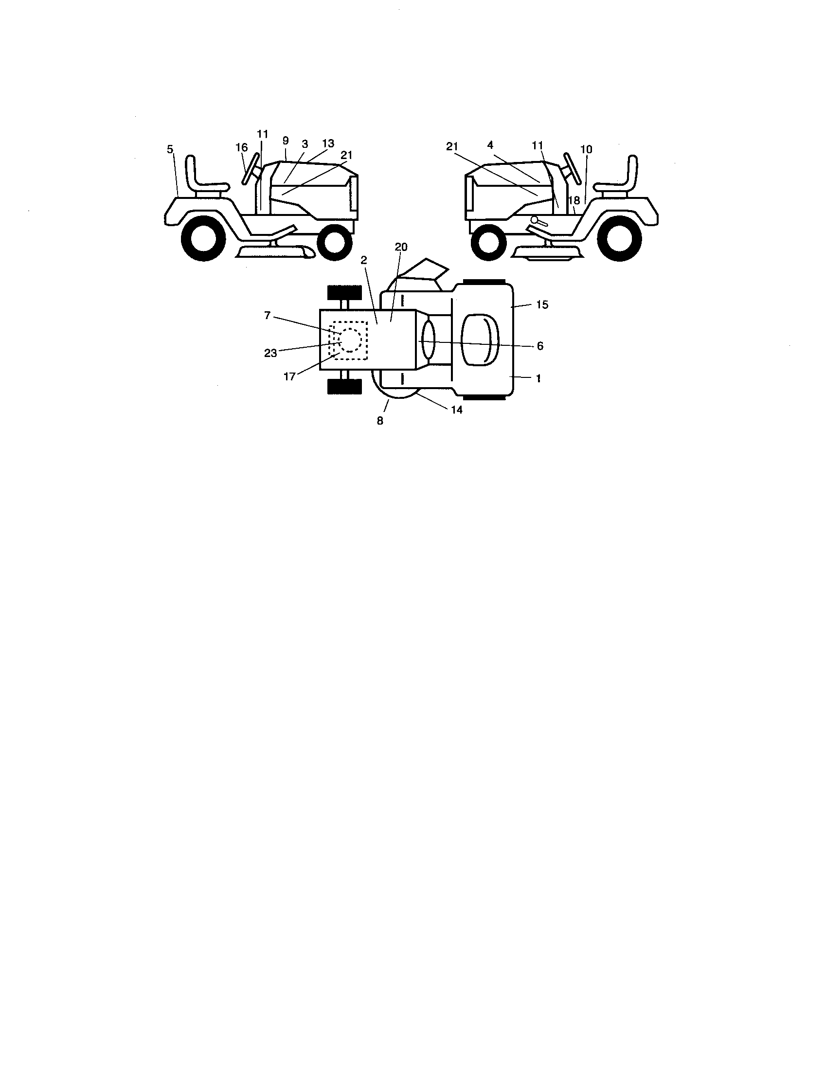 Decals Diagram and Parts List for 917275902  Craftsman Lawn Tractor