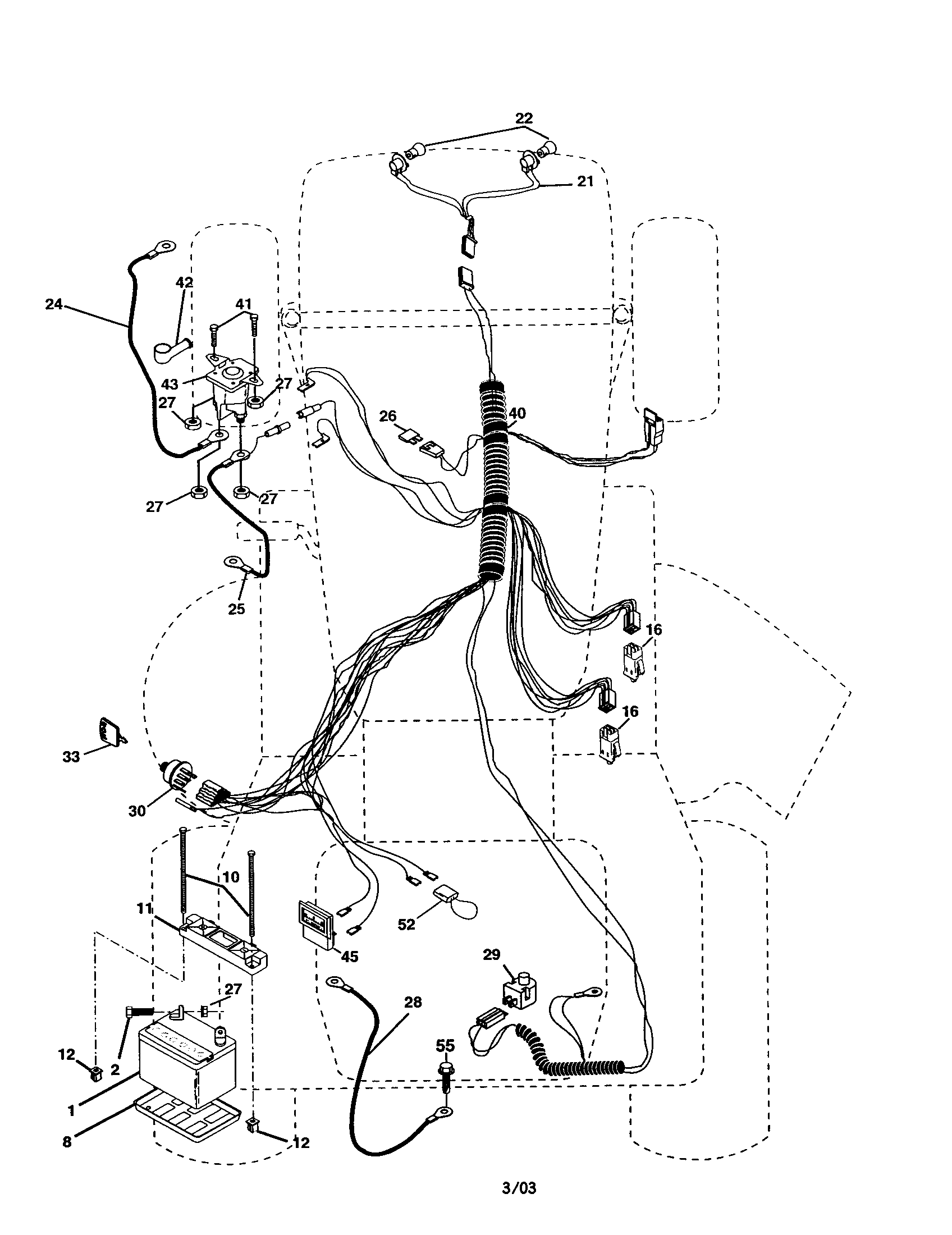 Electrical Diagram and Parts List for 917277240  Craftsman Lawn Tractor