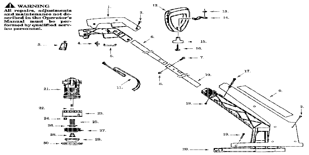 Replacement Parts Diagram and Parts List for 358799050  Craftsman Trimmer