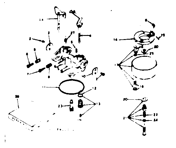 Carburetor Diagram and Parts List for 143622102  Craftsman Engine