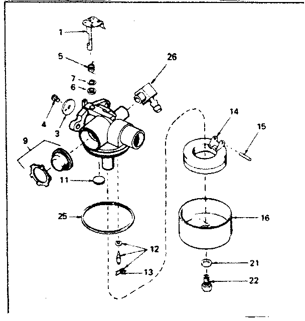 Carburetor No. 632389 Diagram and Parts List for 143384122  Craftsman Engine