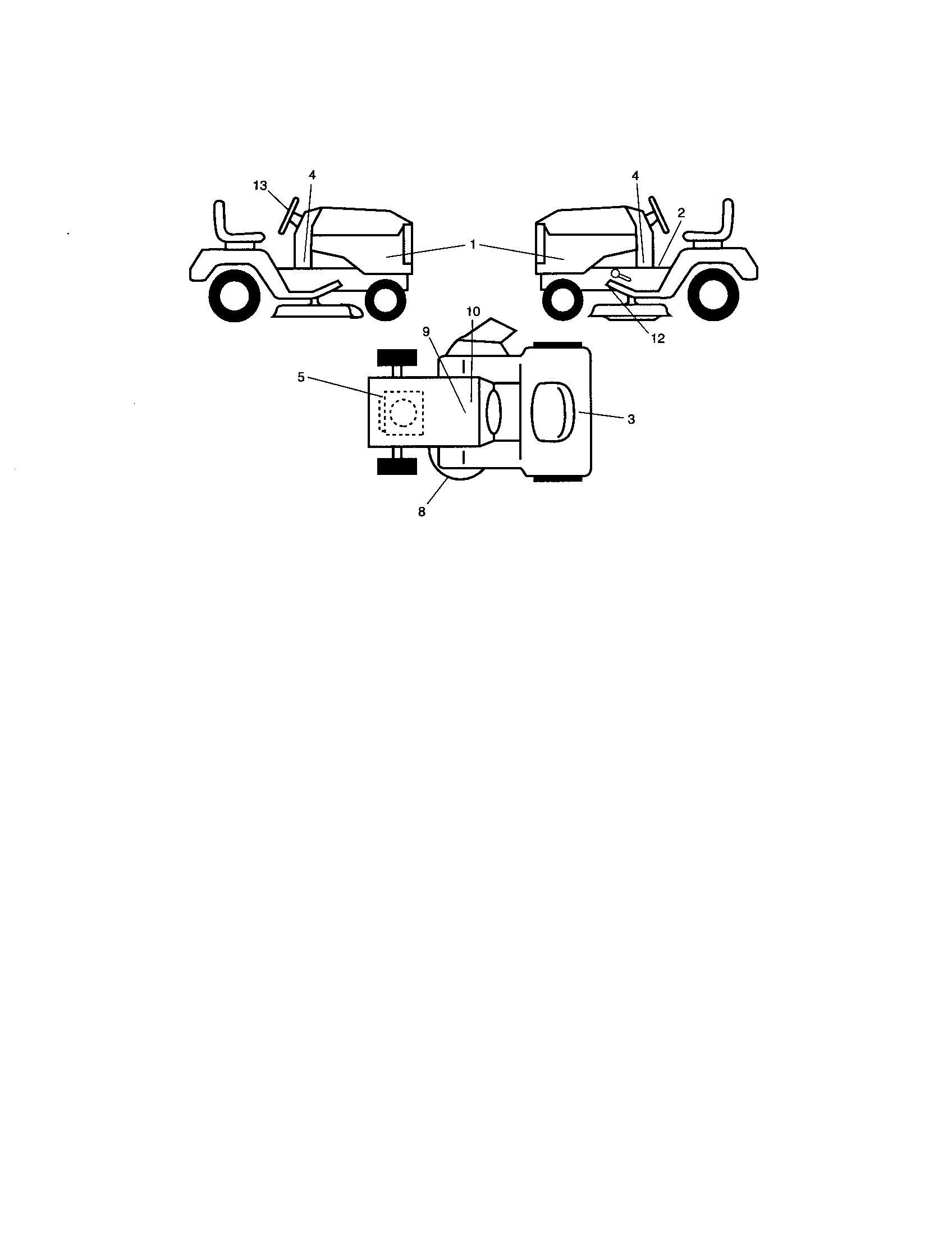 Decals Diagram and Parts List for 917276640  Craftsman Lawn Tractor