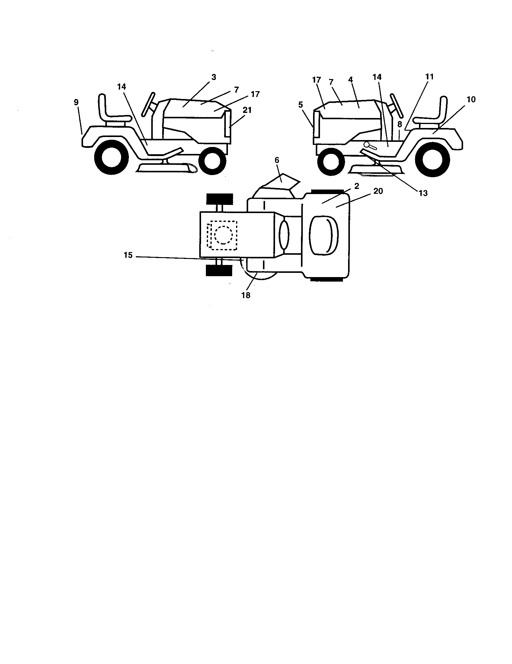 Decals Diagram and Parts List for 917252800  Craftsman Lawn Tractor