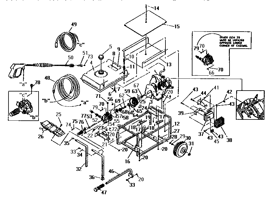 High Pressure Washer Diagram and Parts List for 75178  Craftsman Pressure Washer