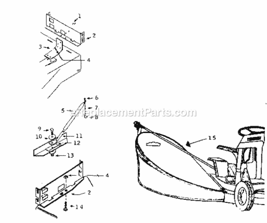 Page A Diagram and Parts List for 80446  Craftsman Lawn Tractor Accessories