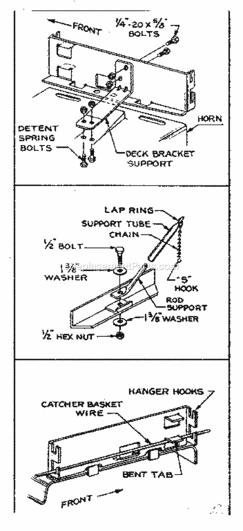 Page D Diagram and Parts List for 80452  Craftsman Lawn Tractor Accessories