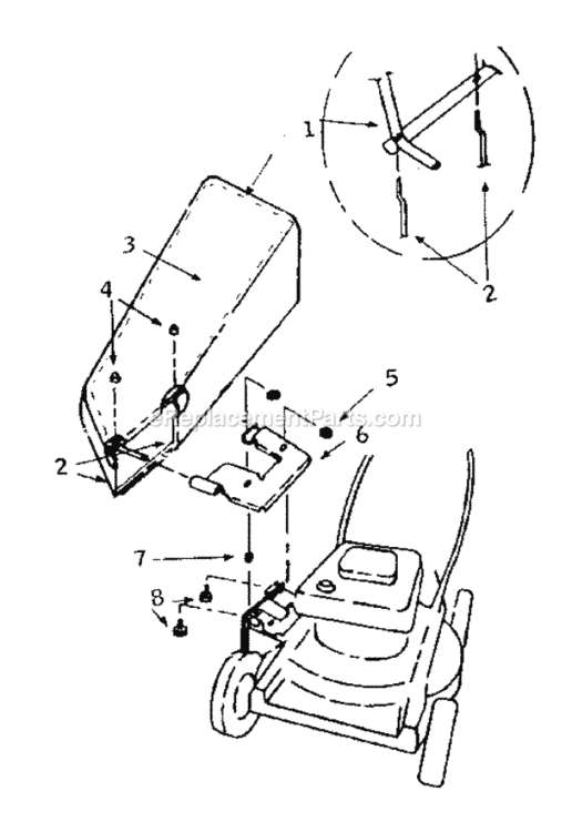 Page A Diagram and Parts List for 80489  Craftsman Lawn Tractor Accessories
