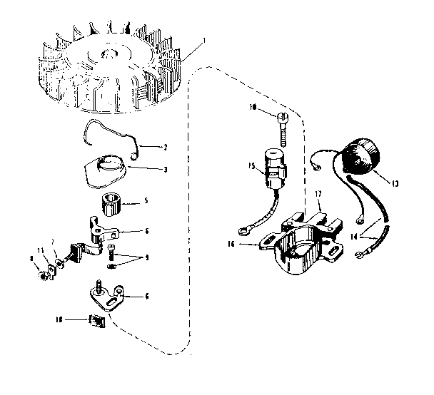 Magneto Diagram and Parts List for 143524051  Craftsman Engine