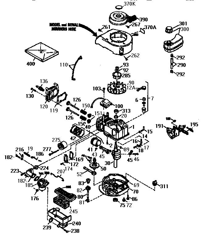 Engine (71/143) 143.963804 Diagram and Parts List for 143963804  Craftsman Engine