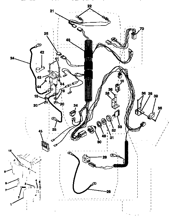 Electrical Diagram and Parts List for 917256390  Craftsman Lawn Tractor
