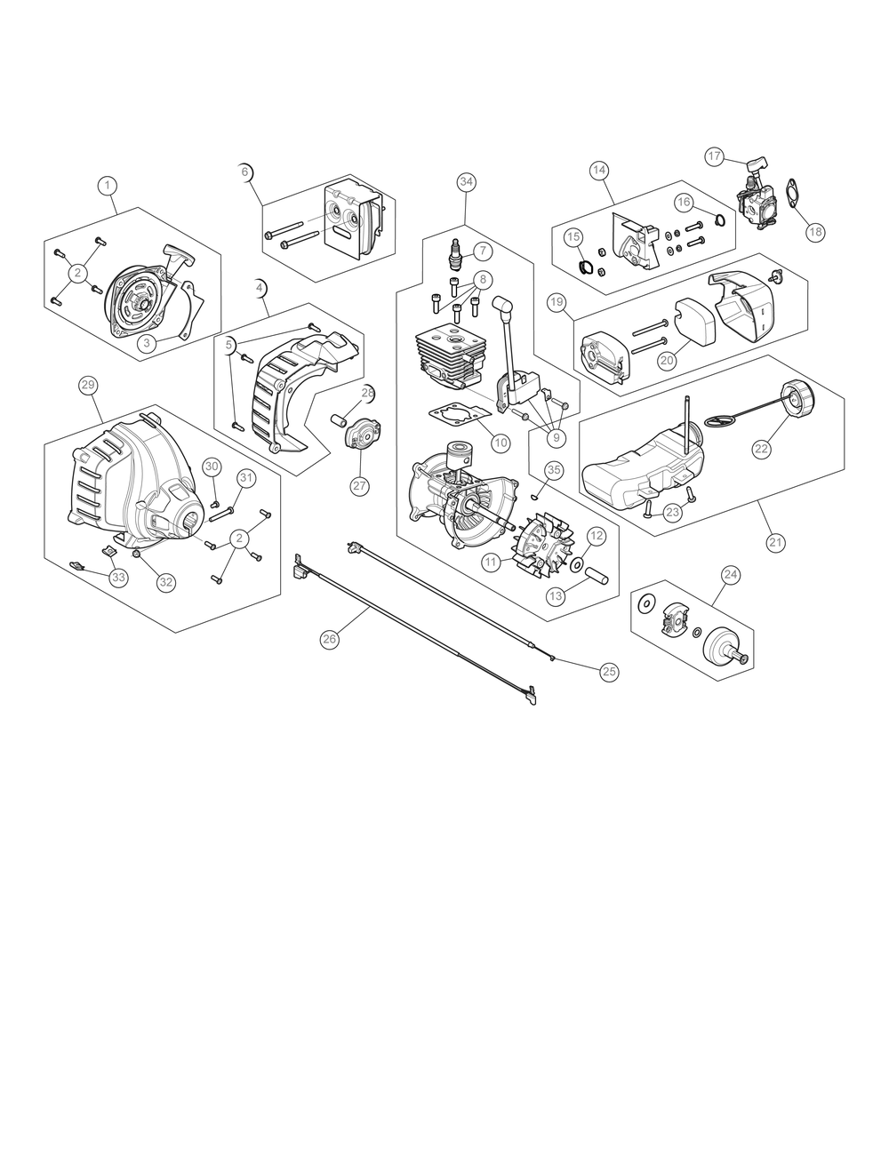 Diagram Diagram and Parts List for CMXGTAMD27SC Type 2018 Craftsman Trimmer