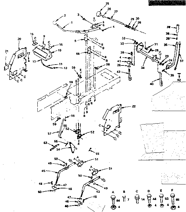Lift Adjustment Diagram and Parts List for 917255740  Craftsman Lawn Tractor