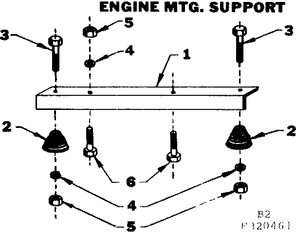 Engine Mtg. Support Diagram and Parts List for 580320461  Craftsman Engine