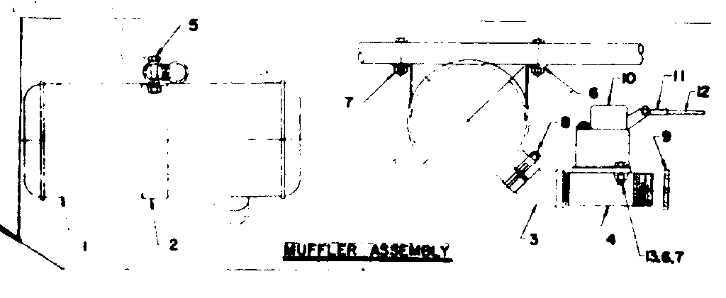 Muffler Assembly Diagram and Parts List for 5803183-5  Craftsman Engine