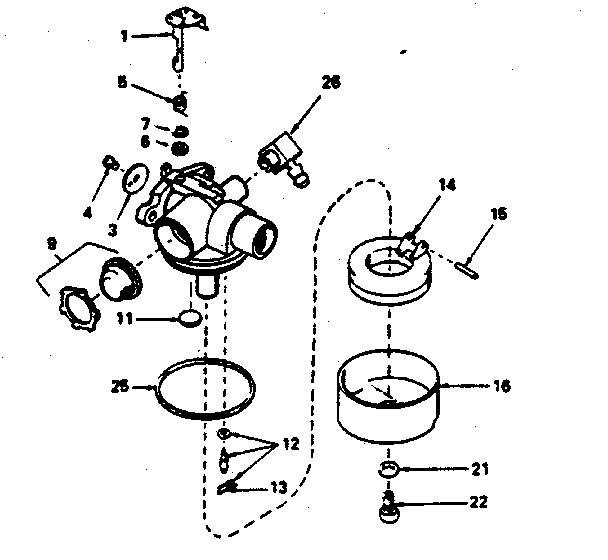 Carburetor No. 632468 Diagram and Parts List for 143374092  Craftsman Engine