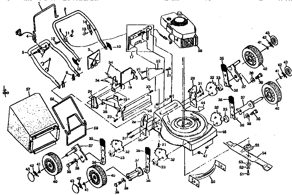 Replacement Parts Diagram and Parts List for 917383590  Craftsman Lawn Mower