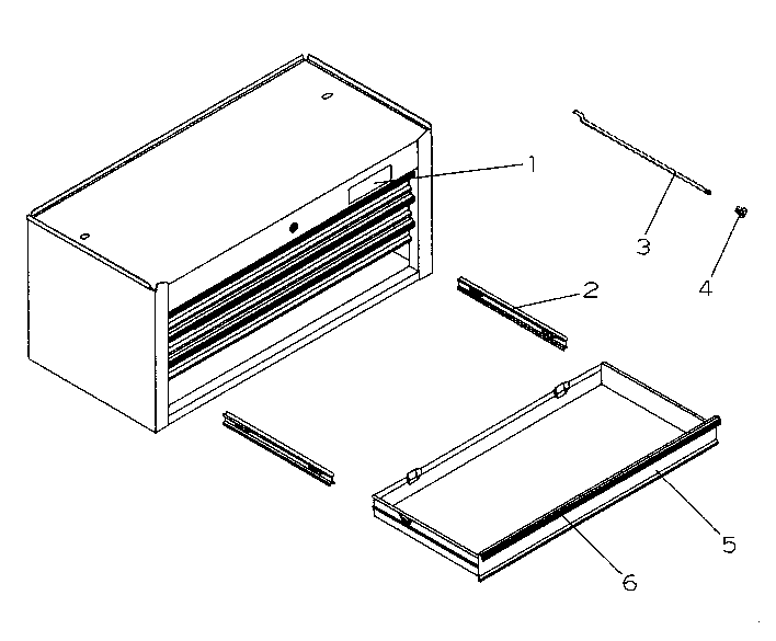 Chest Diagram and Parts List for 706650297  Craftsman Tool Stand & Cart