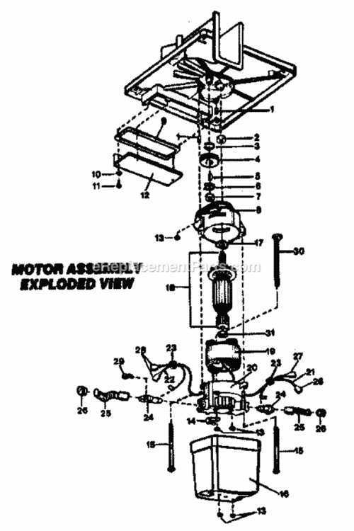 Page B Diagram and Parts List for 833796881  Craftsman Chipper Shredder