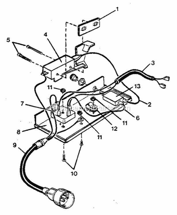 Page B Diagram and Parts List for 833796883  Craftsman Chipper Shredder