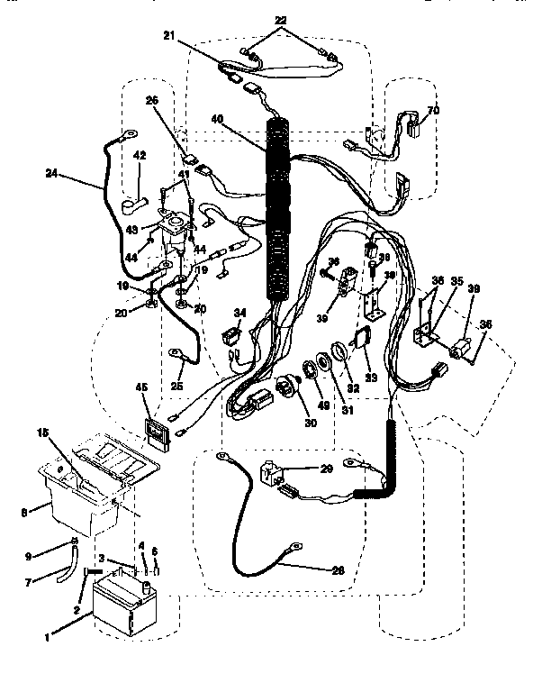 Electrical Diagram and Parts List for 917252503  Craftsman Lawn Tractor