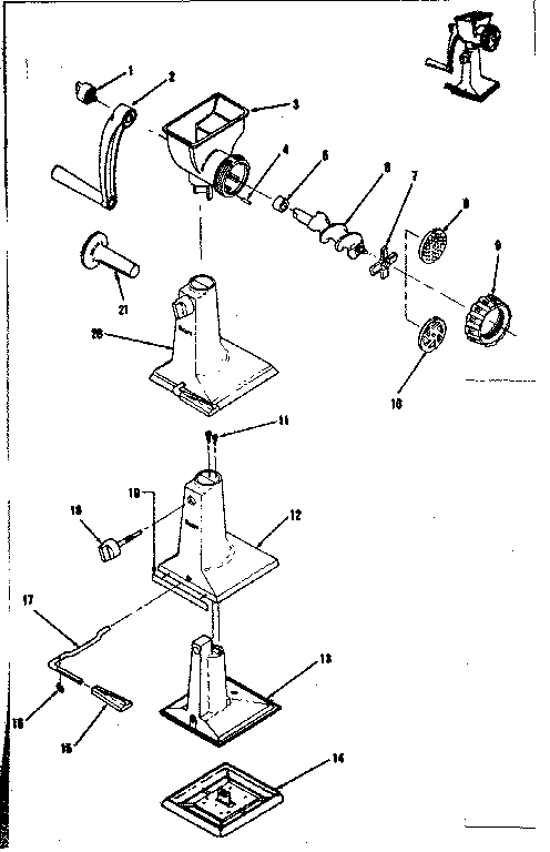Replacement Parts 993-096 Diagram and Parts List for 4977  Craftsman Grinder