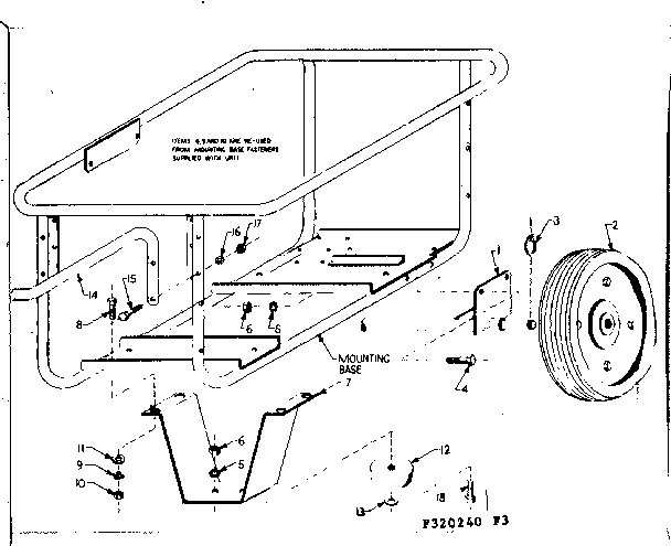 Dollie Mounting Kit Diagram and Parts List for 580320240  Craftsman Engine