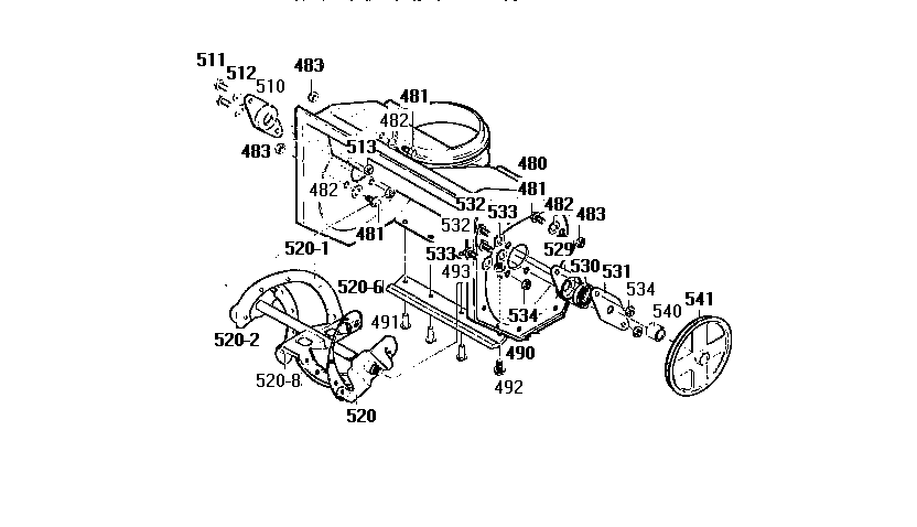 Auger Housing Assembly Diagram and Parts List for 536884562  Craftsman Snow Blower