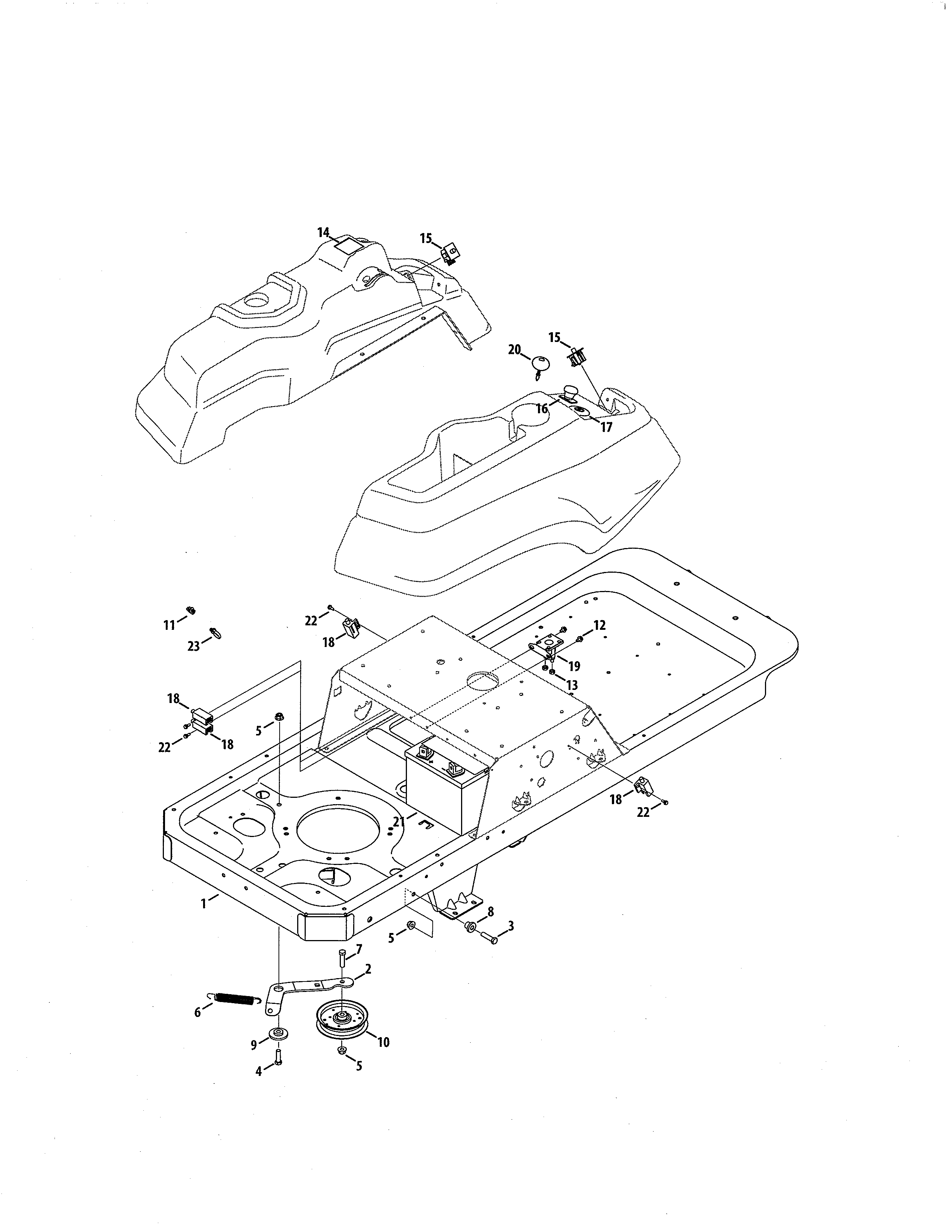 Frame Diagram and Parts List for 247250020  Craftsman Engine