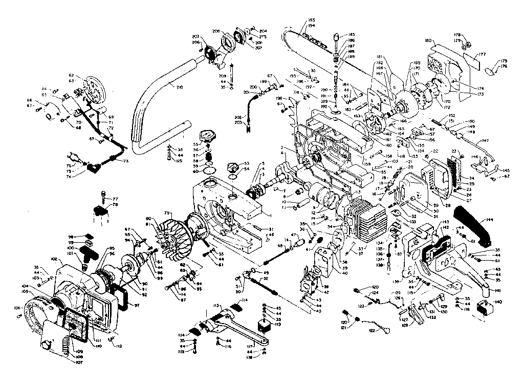 Replacement Parts Diagram and Parts List for 271358290  Craftsman Trimmer