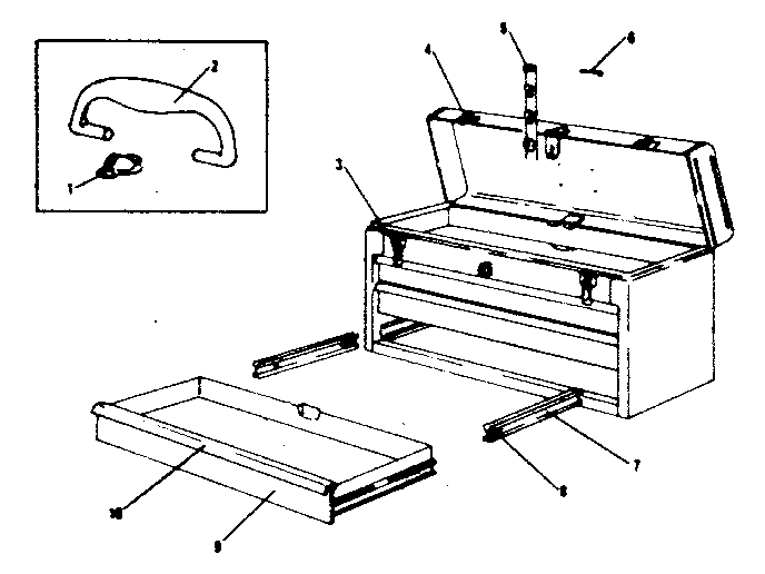 Unit Parts Diagram and Parts List for 706653890  Craftsman Tool Stand & Cart