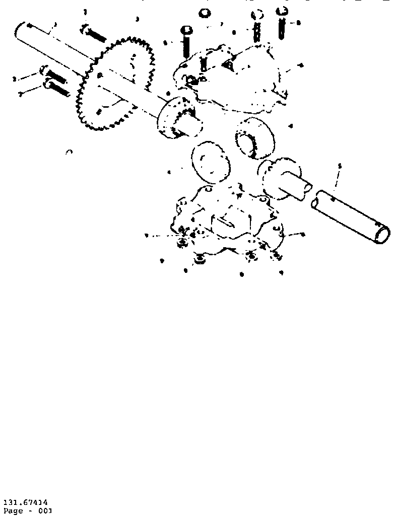 Differential And Axle Assembly Diagram and Parts List for 13167414  Craftsman Lawn Tractor
