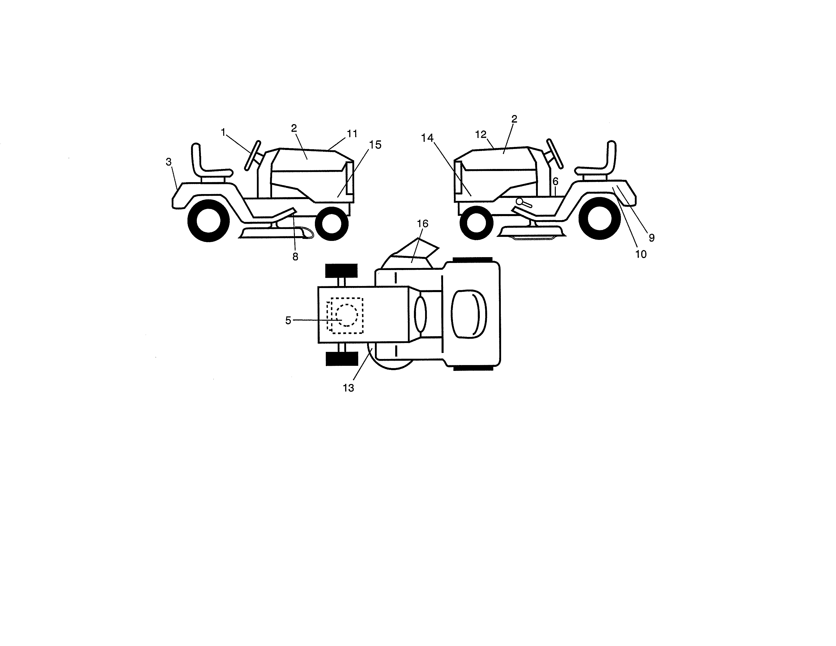 Decals Diagram and Parts List for 917203831  Craftsman Lawn Tractor