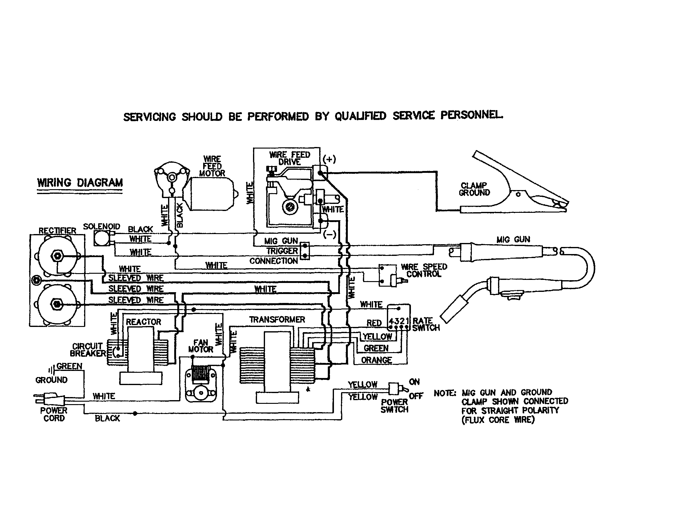Wiring Diagram Diagram and Parts List for 93420111  Craftsman Welder