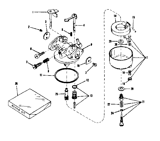 Carburetor No.30514 (lmb-2) Diagram and Parts List for 143104110  Craftsman Engine
