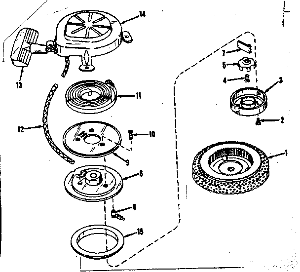 Starter No. 30399 Diagram and Parts List for 14350402  Craftsman Engine